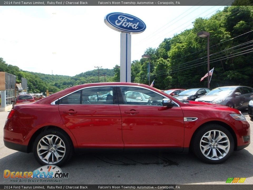 2014 Ford Taurus Limited Ruby Red / Charcoal Black Photo #1