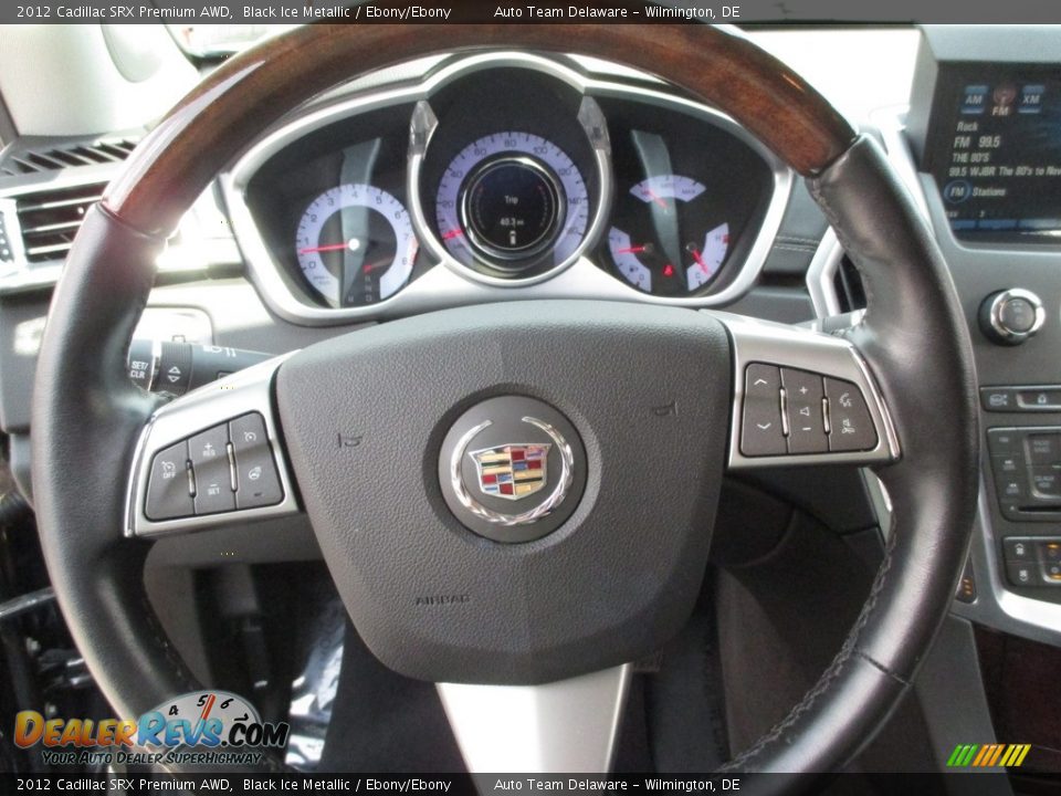 2012 Cadillac SRX Premium AWD Black Ice Metallic / Ebony/Ebony Photo #12