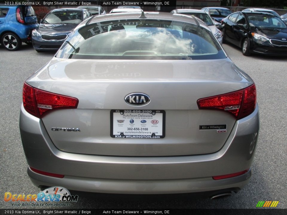 2013 Kia Optima LX Bright Silver Metallic / Beige Photo #5