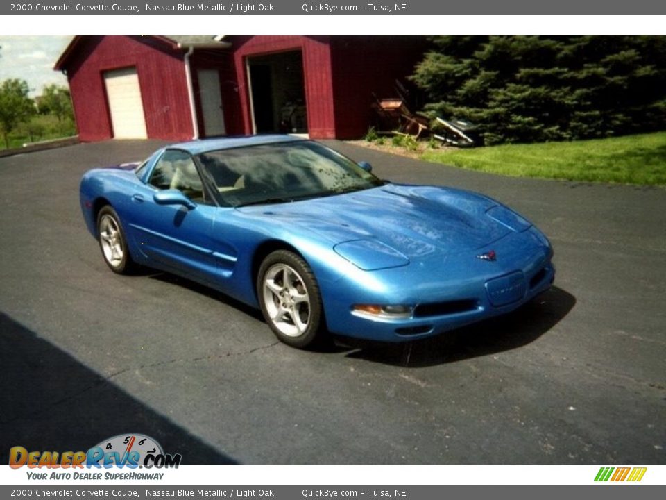 2000 Chevrolet Corvette Coupe Nassau Blue Metallic / Light Oak Photo #1