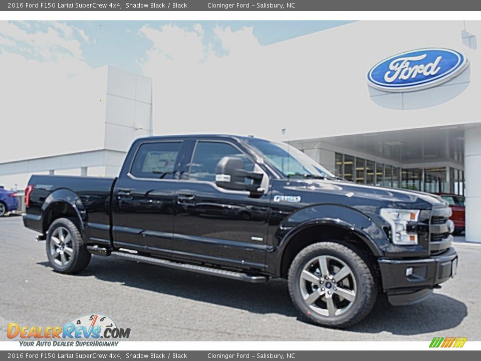 2016 Ford F150 Lariat SuperCrew 4x4 Shadow Black / Black Photo #1