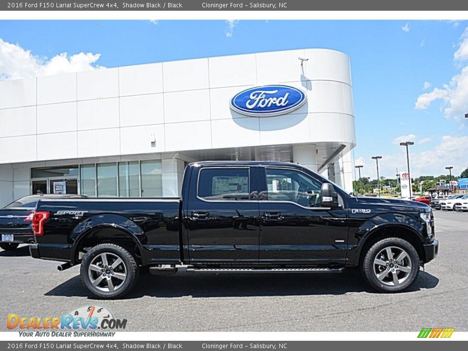 2016 Ford F150 Lariat SuperCrew 4x4 Shadow Black / Black Photo #2