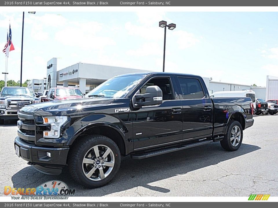2016 Ford F150 Lariat SuperCrew 4x4 Shadow Black / Black Photo #3