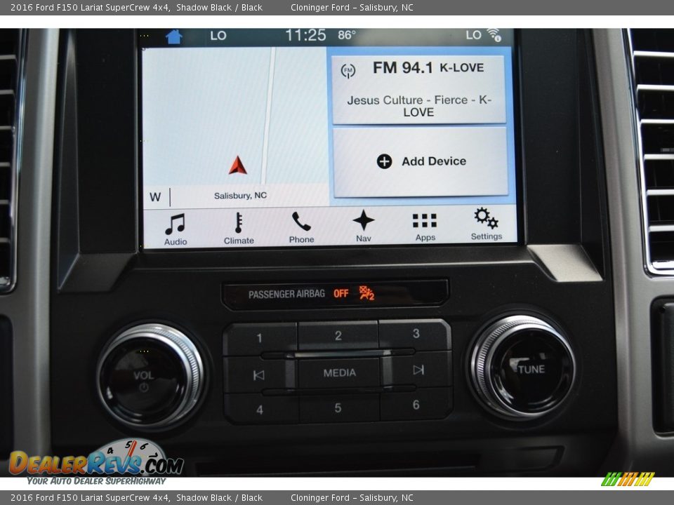 2016 Ford F150 Lariat SuperCrew 4x4 Shadow Black / Black Photo #12