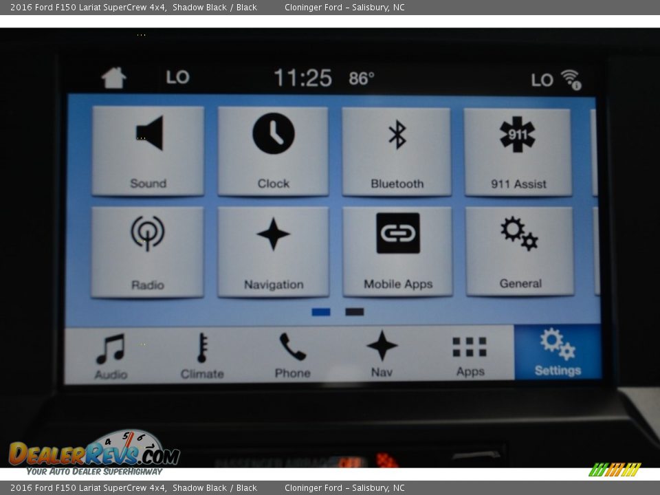 2016 Ford F150 Lariat SuperCrew 4x4 Shadow Black / Black Photo #13