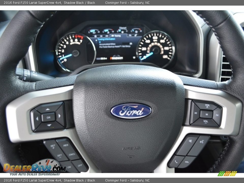 2016 Ford F150 Lariat SuperCrew 4x4 Shadow Black / Black Photo #24