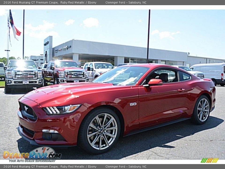 2016 Ford Mustang GT Premium Coupe Ruby Red Metallic / Ebony Photo #3