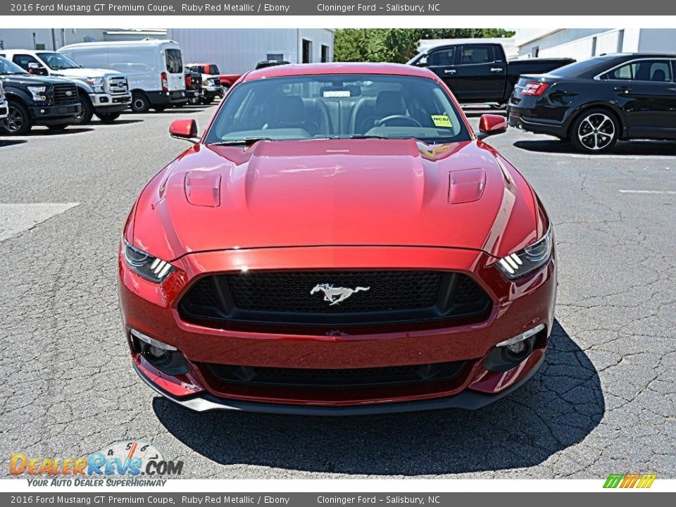 2016 Ford Mustang GT Premium Coupe Ruby Red Metallic / Ebony Photo #4