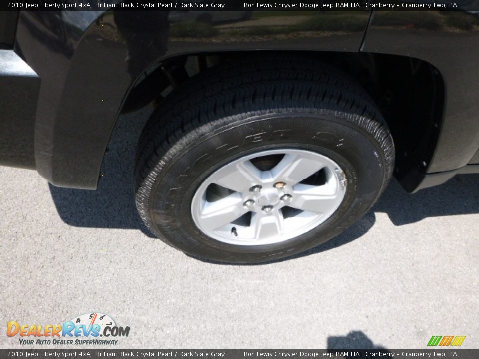 2010 Jeep Liberty Sport 4x4 Brilliant Black Crystal Pearl / Dark Slate Gray Photo #3