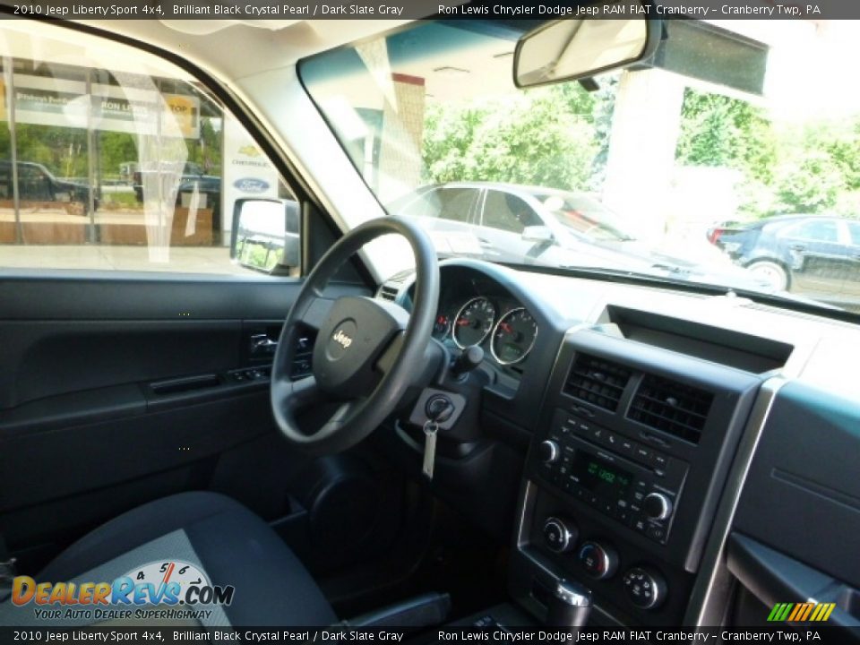 2010 Jeep Liberty Sport 4x4 Brilliant Black Crystal Pearl / Dark Slate Gray Photo #6
