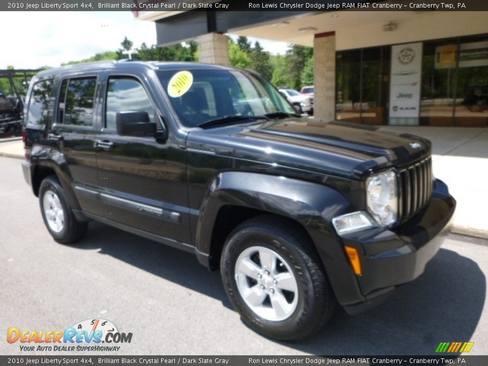 2010 Jeep Liberty Sport 4x4 Brilliant Black Crystal Pearl / Dark Slate Gray Photo #7