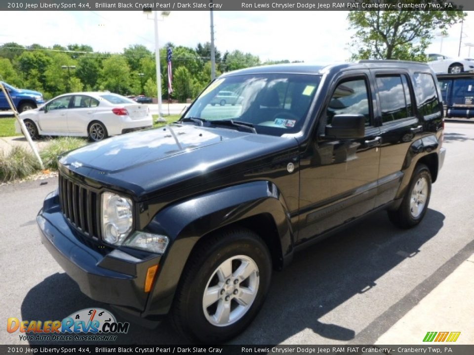 2010 Jeep Liberty Sport 4x4 Brilliant Black Crystal Pearl / Dark Slate Gray Photo #9