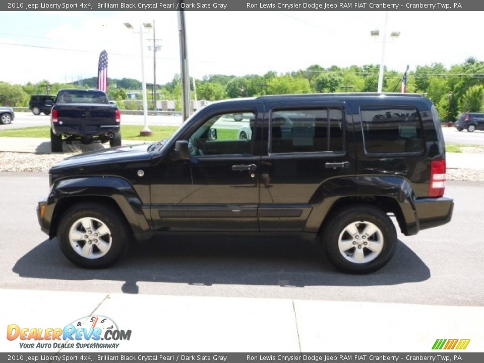 2010 Jeep Liberty Sport 4x4 Brilliant Black Crystal Pearl / Dark Slate Gray Photo #10