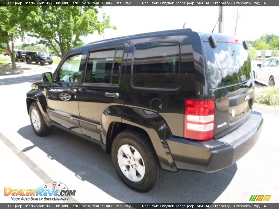2010 Jeep Liberty Sport 4x4 Brilliant Black Crystal Pearl / Dark Slate Gray Photo #11