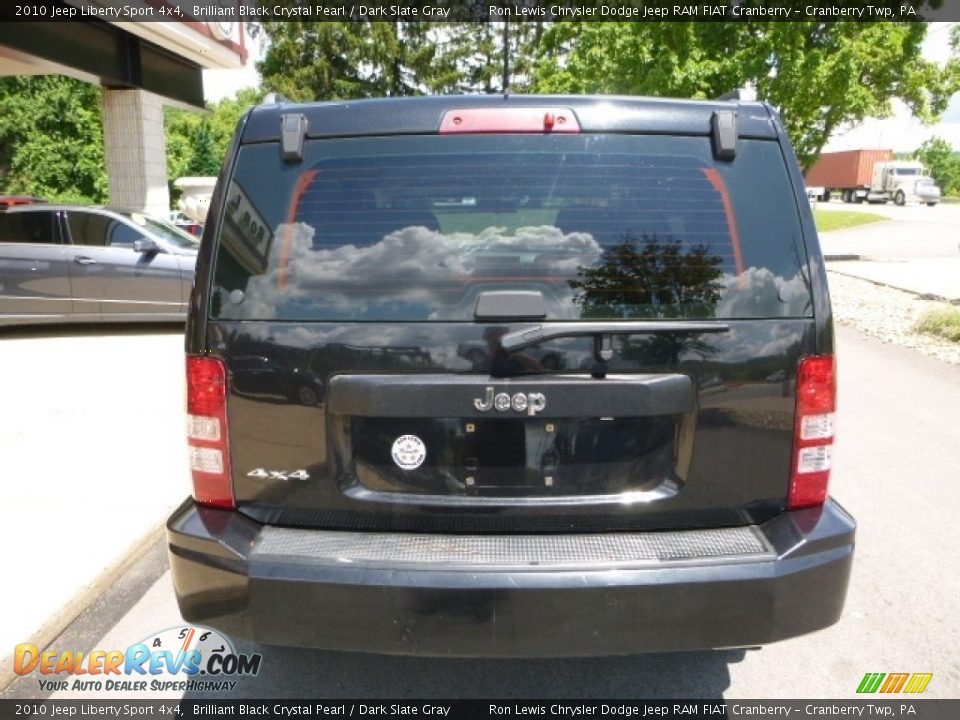 2010 Jeep Liberty Sport 4x4 Brilliant Black Crystal Pearl / Dark Slate Gray Photo #12