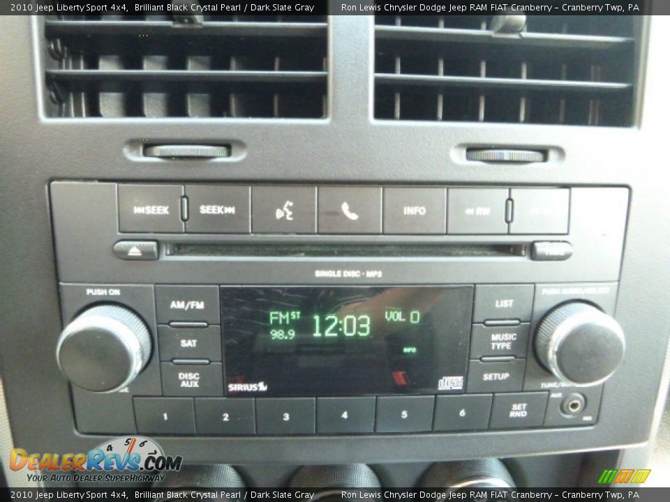 2010 Jeep Liberty Sport 4x4 Brilliant Black Crystal Pearl / Dark Slate Gray Photo #18