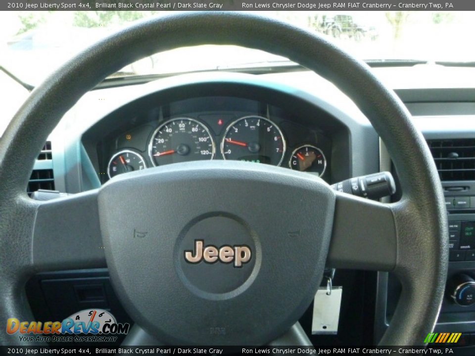 2010 Jeep Liberty Sport 4x4 Brilliant Black Crystal Pearl / Dark Slate Gray Photo #20