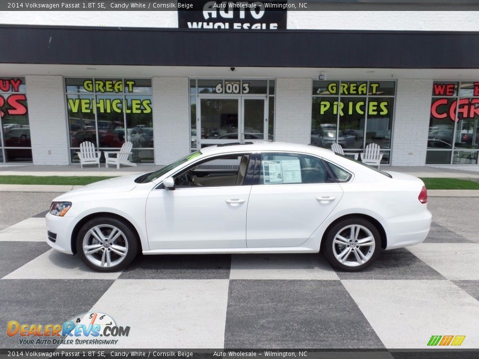 2014 Volkswagen Passat 1.8T SE Candy White / Cornsilk Beige Photo #1