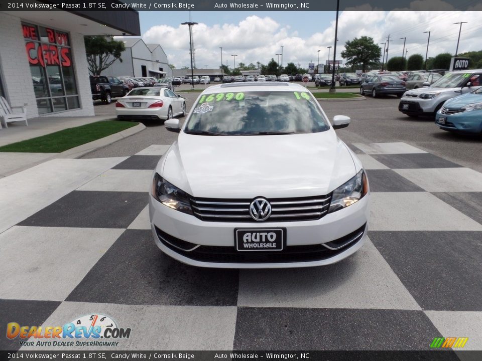 2014 Volkswagen Passat 1.8T SE Candy White / Cornsilk Beige Photo #2