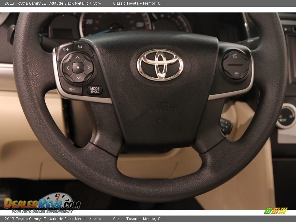 2013 Toyota Camry LE Attitude Black Metallic / Ivory Photo #6