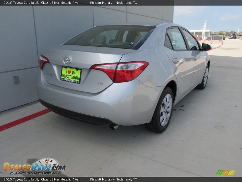 2016 Toyota Corolla LE Classic Silver Metallic / Ash Photo #4