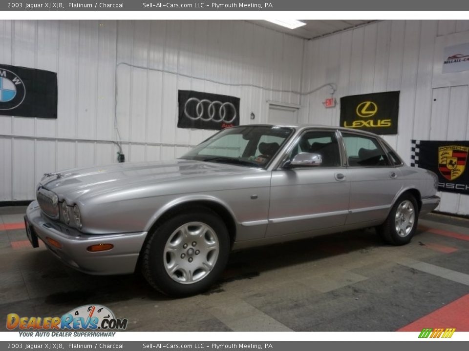 2003 Jaguar XJ XJ8 Platinum / Charcoal Photo #2