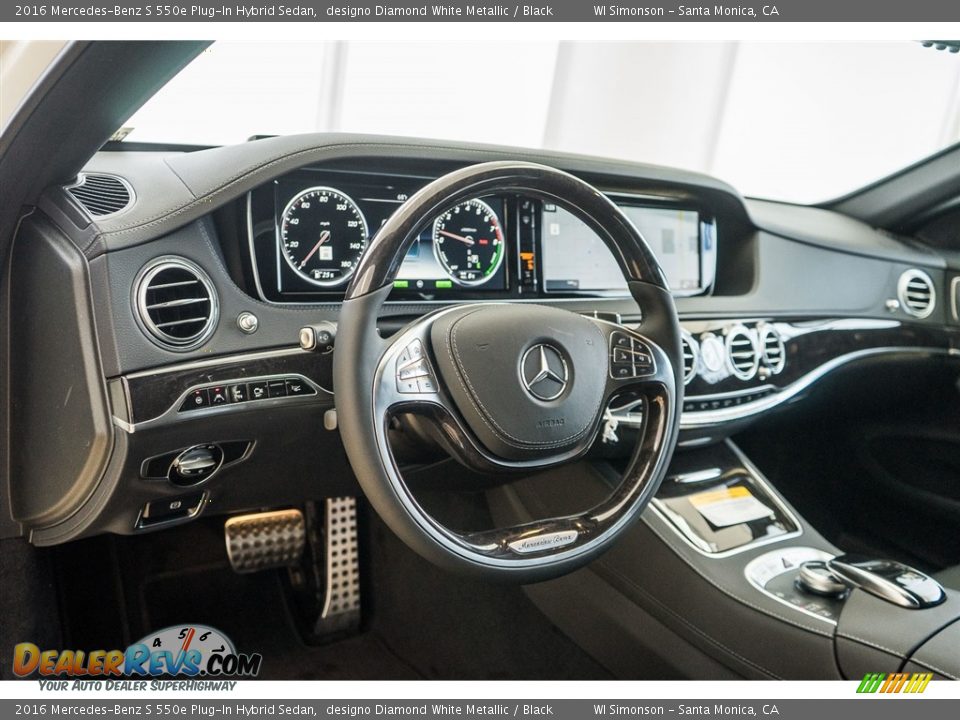 2016 Mercedes-Benz S 550e Plug-In Hybrid Sedan designo Diamond White Metallic / Black Photo #5