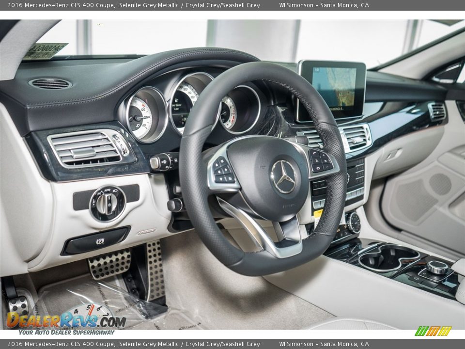 2016 Mercedes-Benz CLS 400 Coupe Selenite Grey Metallic / Crystal Grey/Seashell Grey Photo #6