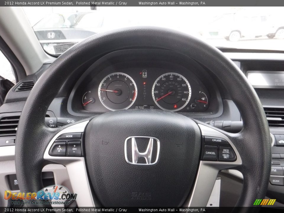 2012 Honda Accord LX Premium Sedan Polished Metal Metallic / Gray Photo #16