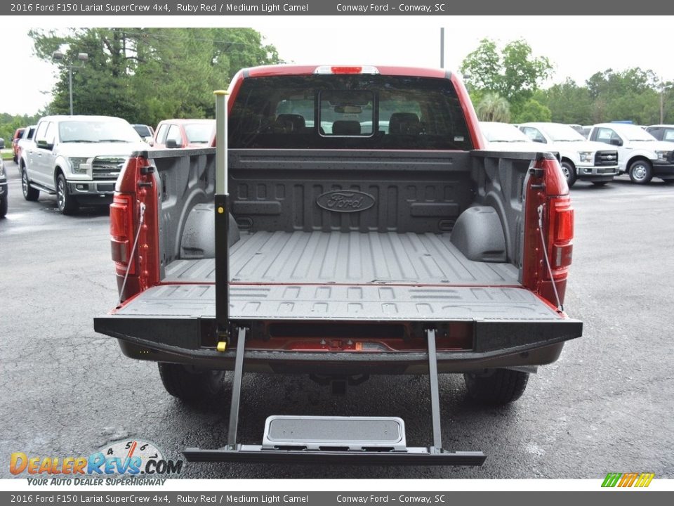 2016 Ford F150 Lariat SuperCrew 4x4 Ruby Red / Medium Light Camel Photo #6