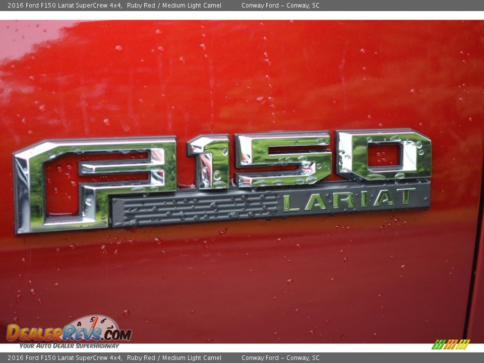 2016 Ford F150 Lariat SuperCrew 4x4 Ruby Red / Medium Light Camel Photo #11