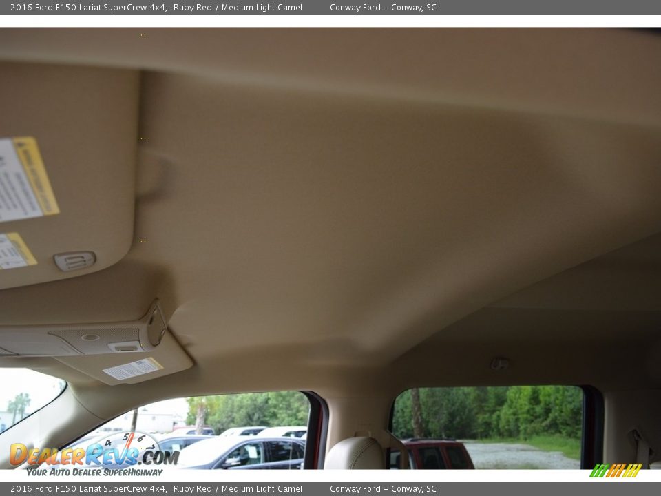 2016 Ford F150 Lariat SuperCrew 4x4 Ruby Red / Medium Light Camel Photo #13