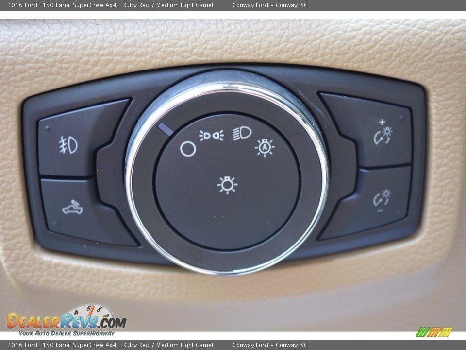 2016 Ford F150 Lariat SuperCrew 4x4 Ruby Red / Medium Light Camel Photo #15