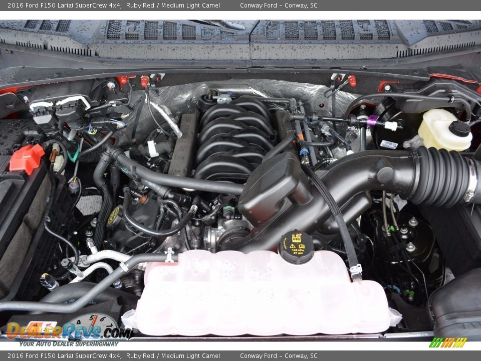 2016 Ford F150 Lariat SuperCrew 4x4 Ruby Red / Medium Light Camel Photo #17