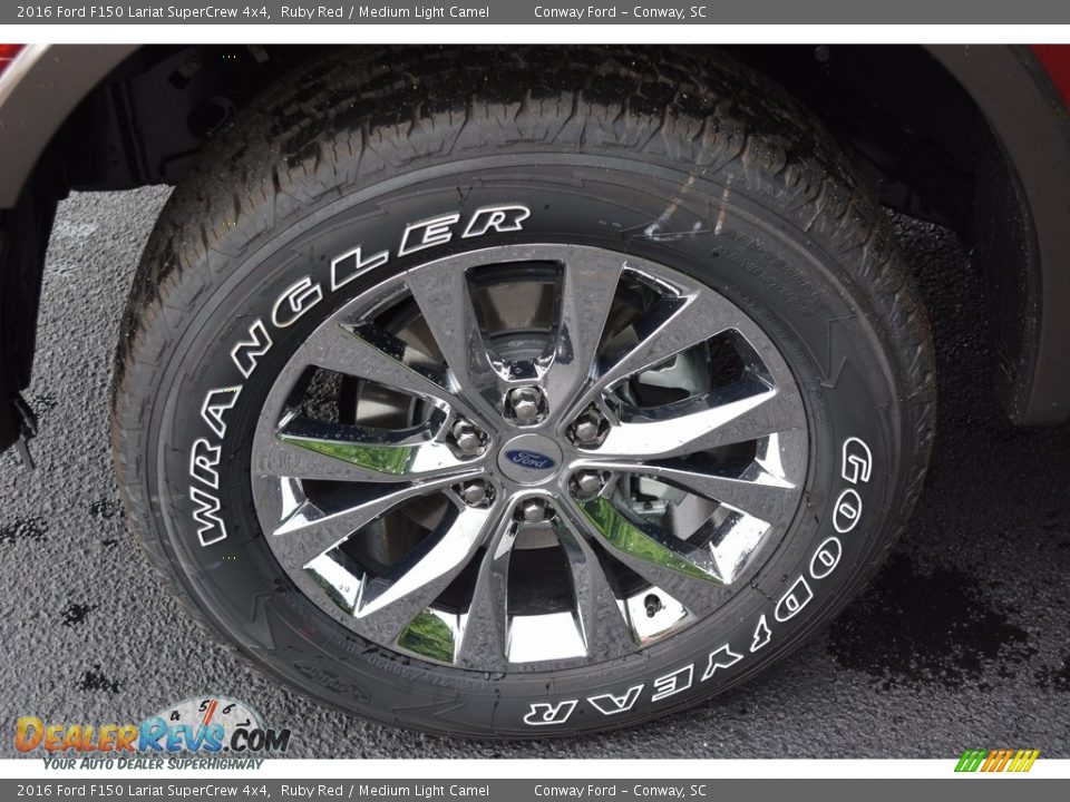 2016 Ford F150 Lariat SuperCrew 4x4 Ruby Red / Medium Light Camel Photo #18