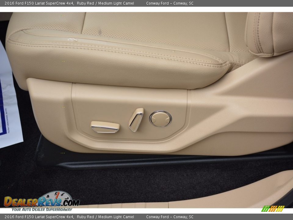 2016 Ford F150 Lariat SuperCrew 4x4 Ruby Red / Medium Light Camel Photo #21