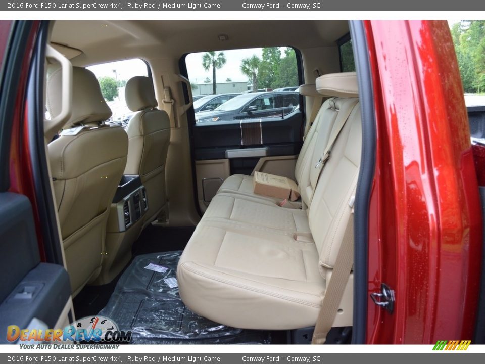 2016 Ford F150 Lariat SuperCrew 4x4 Ruby Red / Medium Light Camel Photo #23