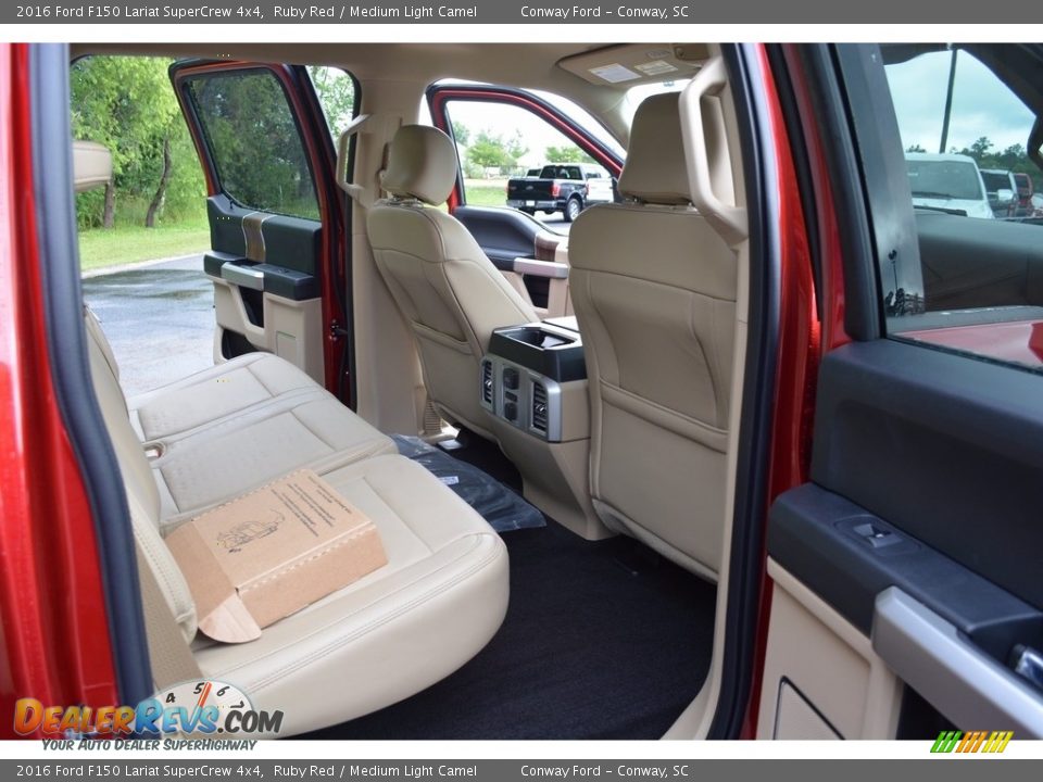 2016 Ford F150 Lariat SuperCrew 4x4 Ruby Red / Medium Light Camel Photo #26