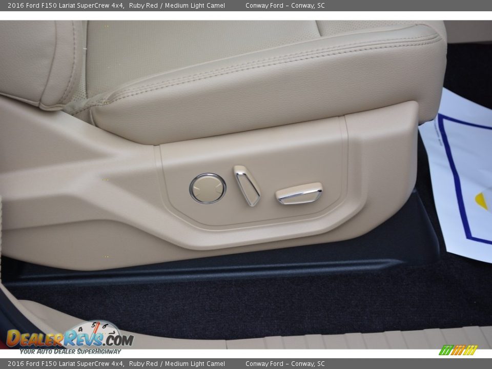 2016 Ford F150 Lariat SuperCrew 4x4 Ruby Red / Medium Light Camel Photo #30