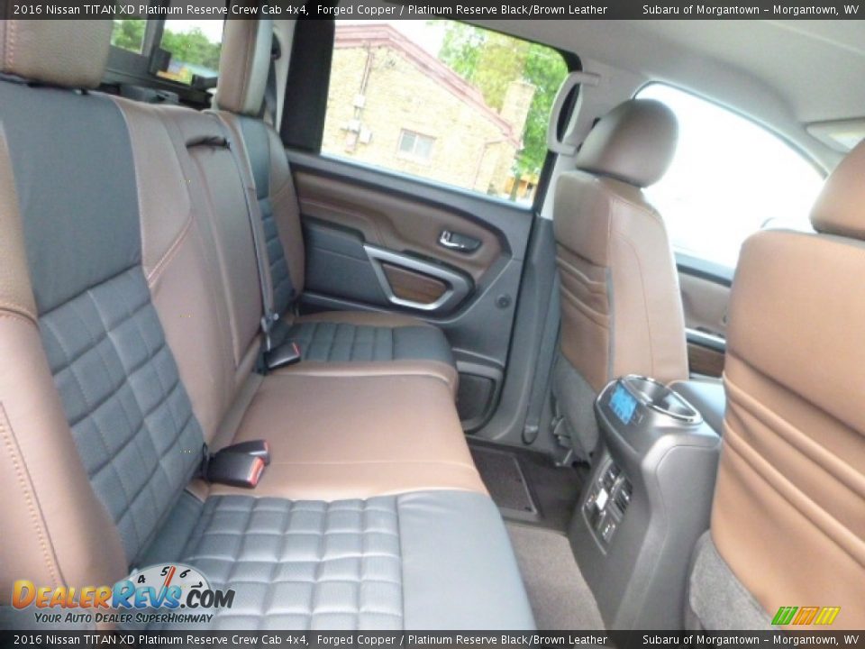 Rear Seat of 2016 Nissan TITAN XD Platinum Reserve Crew Cab 4x4 Photo #5