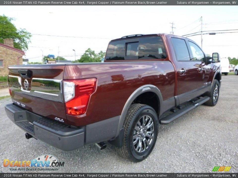2016 Nissan TITAN XD Platinum Reserve Crew Cab 4x4 Forged Copper / Platinum Reserve Black/Brown Leather Photo #8