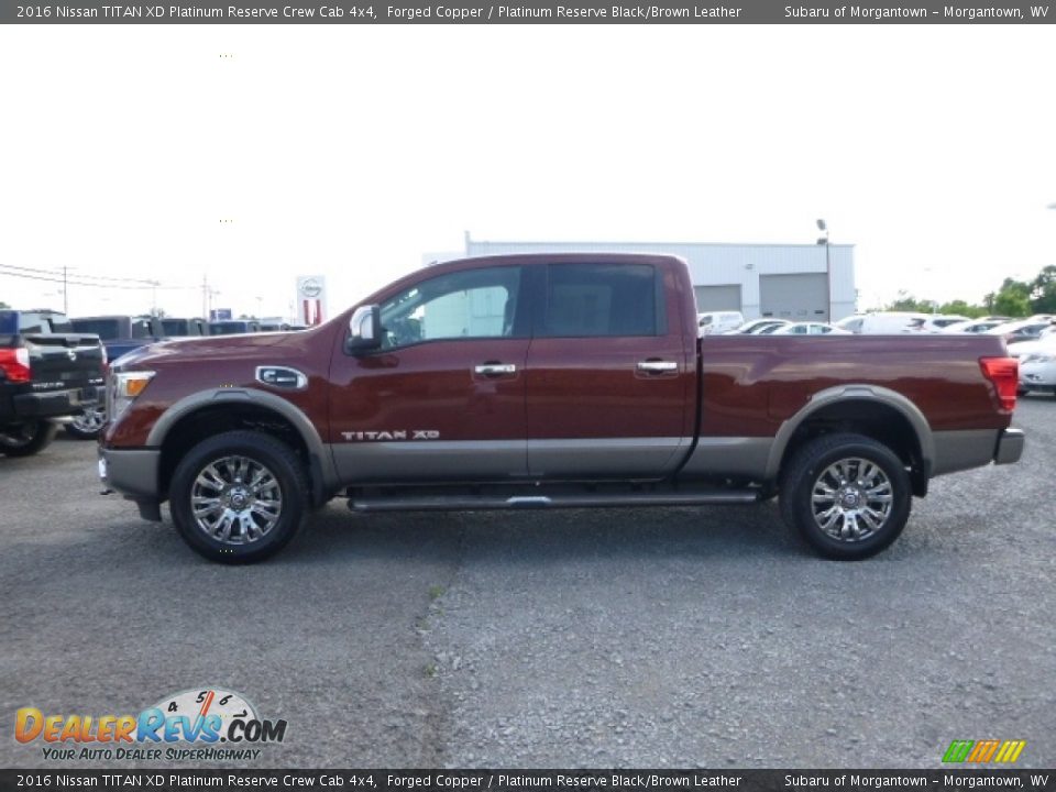 2016 Nissan TITAN XD Platinum Reserve Crew Cab 4x4 Forged Copper / Platinum Reserve Black/Brown Leather Photo #11