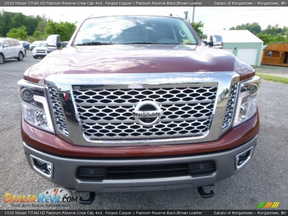 2016 Nissan TITAN XD Platinum Reserve Crew Cab 4x4 Forged Copper / Platinum Reserve Black/Brown Leather Photo #13