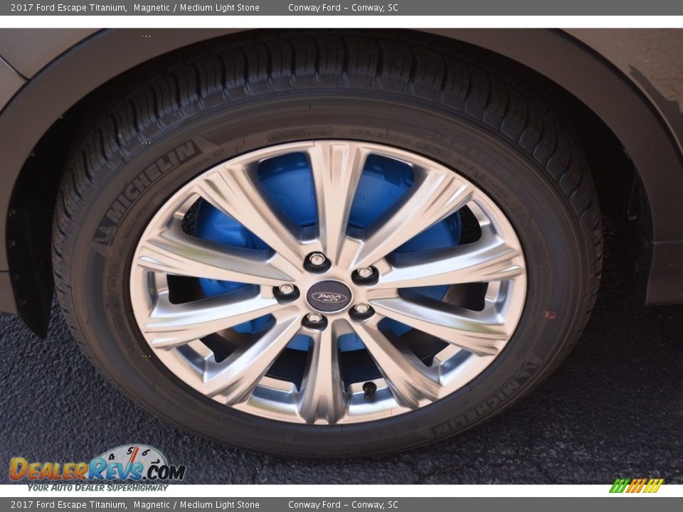 2017 Ford Escape Titanium Magnetic / Medium Light Stone Photo #17
