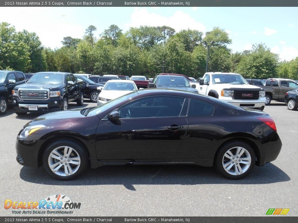 2013 Nissan Altima 2.5 S Coupe Crimson Black / Charcoal Photo #4