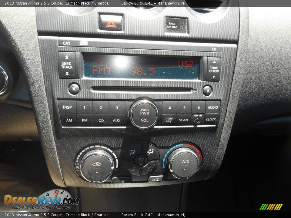 2013 Nissan Altima 2.5 S Coupe Crimson Black / Charcoal Photo #13