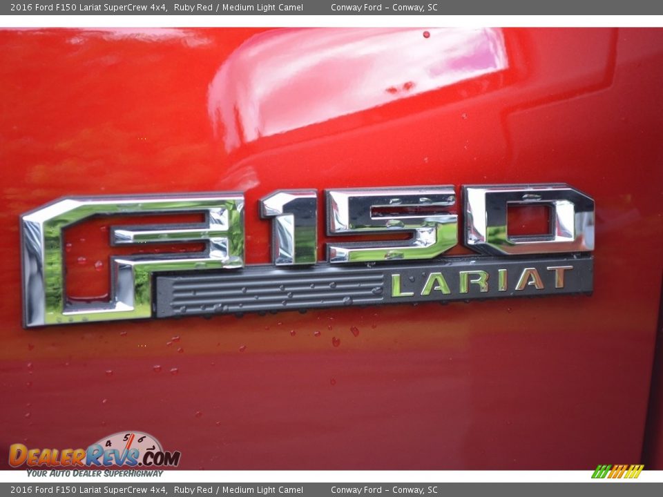 2016 Ford F150 Lariat SuperCrew 4x4 Ruby Red / Medium Light Camel Photo #17