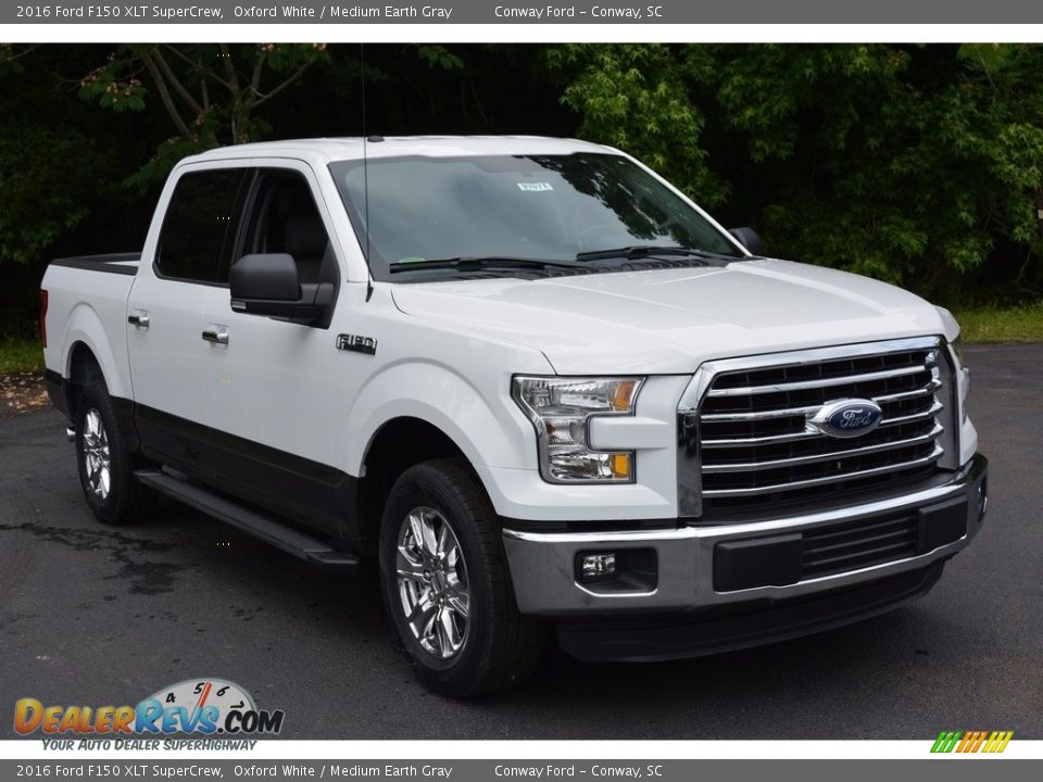 2016 Ford F150 XLT SuperCrew Oxford White / Medium Earth Gray Photo #1