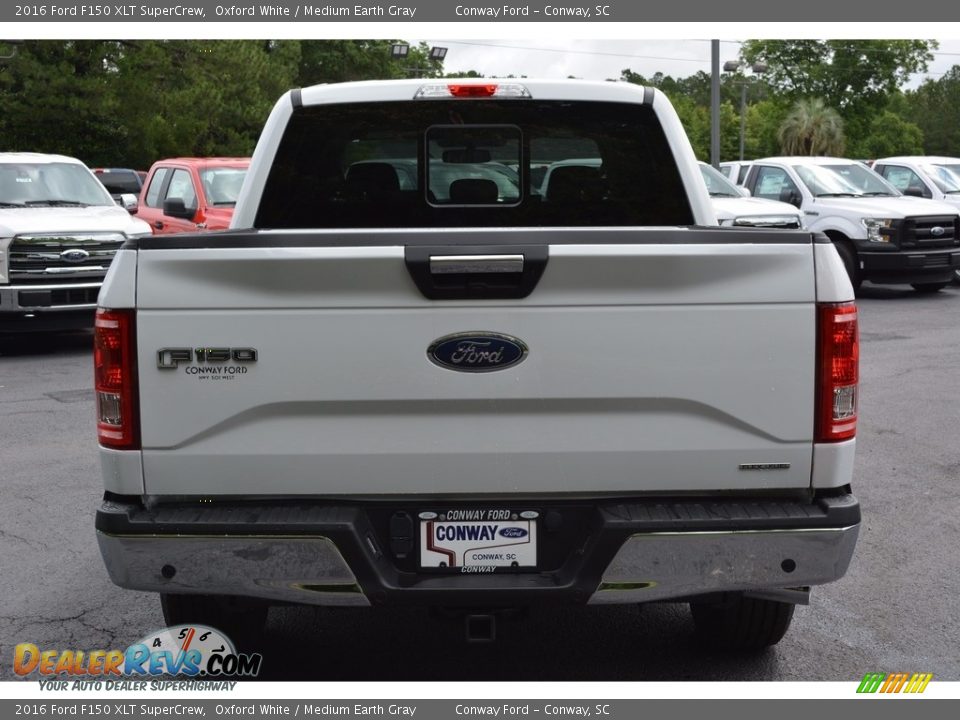 2016 Ford F150 XLT SuperCrew Oxford White / Medium Earth Gray Photo #4