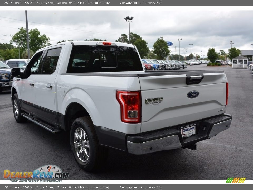 2016 Ford F150 XLT SuperCrew Oxford White / Medium Earth Gray Photo #8